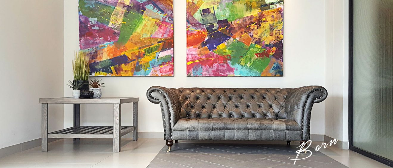 Born Furniture Chesterfield Sofa in Leather