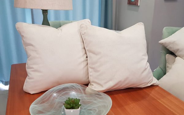 White Fabric Scatter Cushion